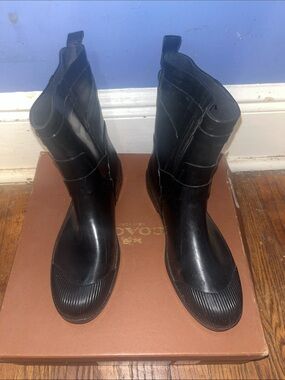 Coach Black Ankle Rain Boots